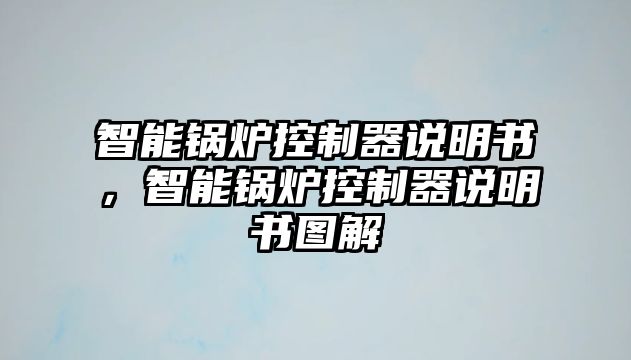 智能鍋爐控制器說明書，智能鍋爐控制器說明書圖解