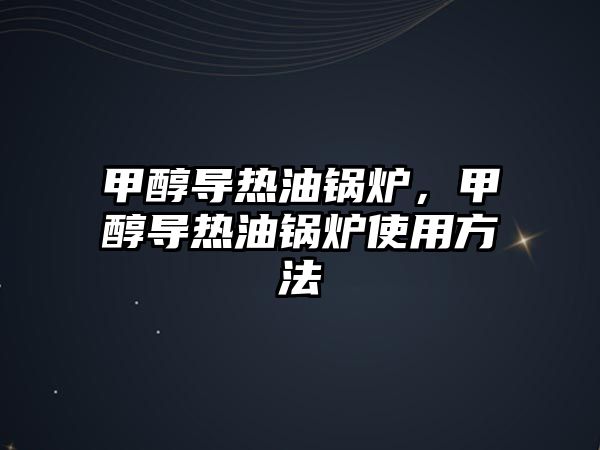 甲醇導熱油鍋爐，甲醇導熱油鍋爐使用方法