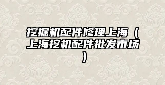 挖掘機配件修理上海（上海挖機配件批發(fā)市場）