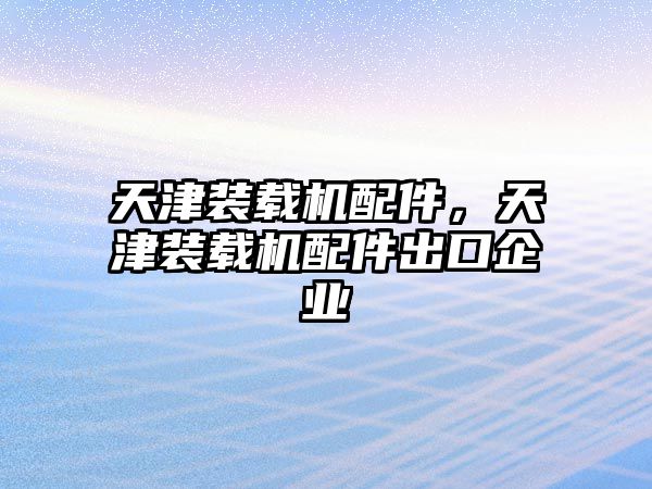 天津裝載機配件，天津裝載機配件出口企業(yè)