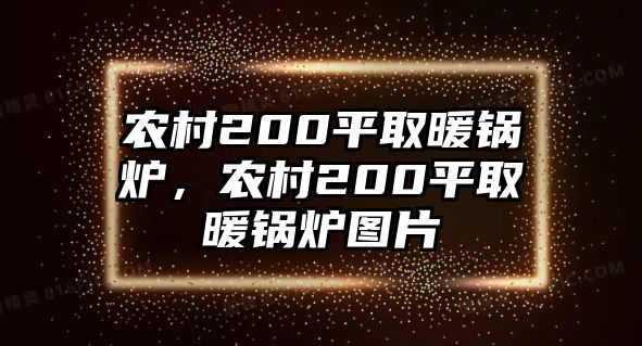 農(nóng)村200平取暖鍋爐，農(nóng)村200平取暖鍋爐圖片