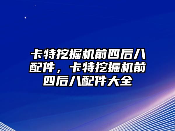 卡特挖掘機前四后八配件，卡特挖掘機前四后八配件大全