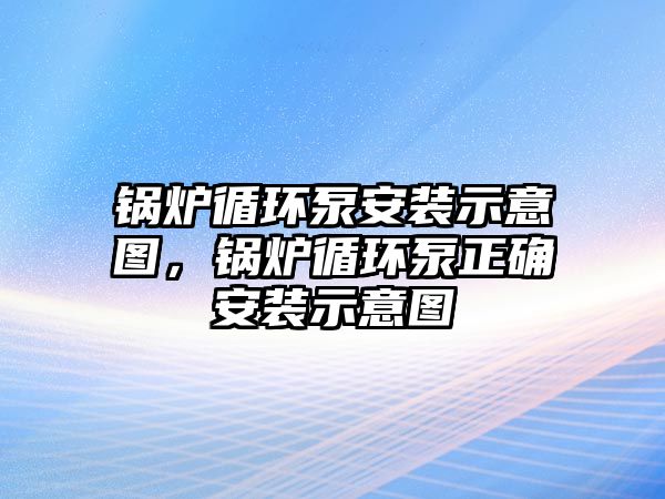 鍋爐循環(huán)泵安裝示意圖，鍋爐循環(huán)泵正確安裝示意圖