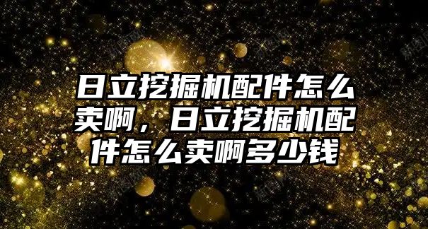 日立挖掘機(jī)配件怎么賣啊，日立挖掘機(jī)配件怎么賣啊多少錢