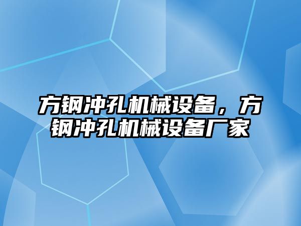 方鋼沖孔機(jī)械設(shè)備，方鋼沖孔機(jī)械設(shè)備廠家