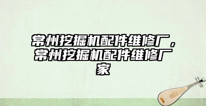 常州挖掘機配件維修廠，常州挖掘機配件維修廠家