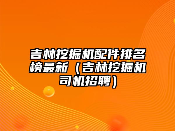 吉林挖掘機(jī)配件排名榜最新（吉林挖掘機(jī)司機(jī)招聘）