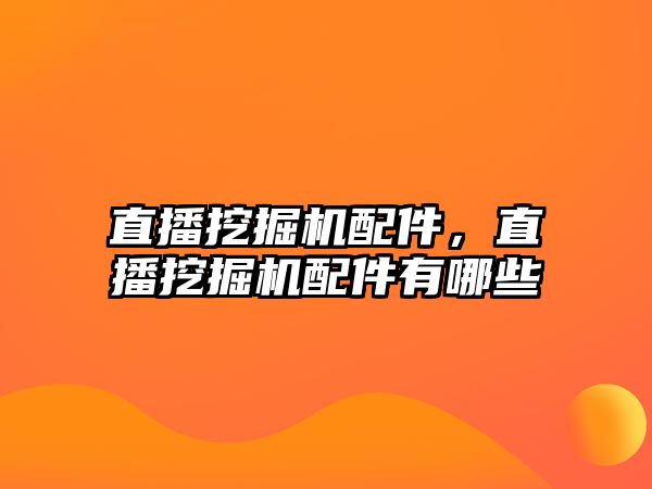 直播挖掘機配件，直播挖掘機配件有哪些