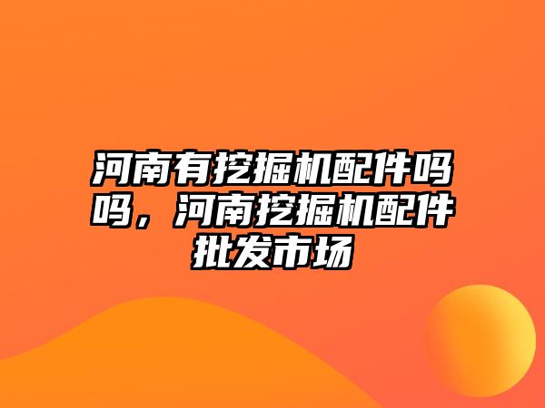 河南有挖掘機(jī)配件嗎嗎，河南挖掘機(jī)配件批發(fā)市場(chǎng)