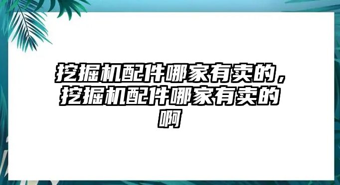 挖掘機(jī)配件哪家有賣的，挖掘機(jī)配件哪家有賣的啊