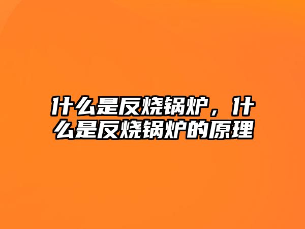 什么是反燒鍋爐，什么是反燒鍋爐的原理