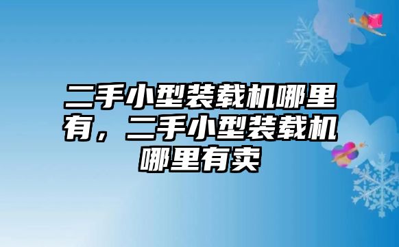 二手小型裝載機(jī)哪里有，二手小型裝載機(jī)哪里有賣