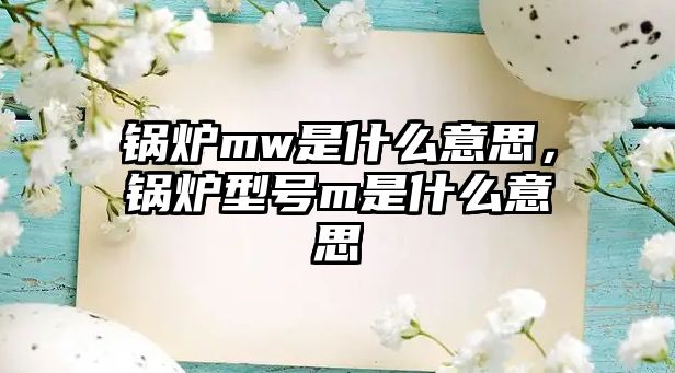 鍋爐mw是什么意思，鍋爐型號m是什么意思