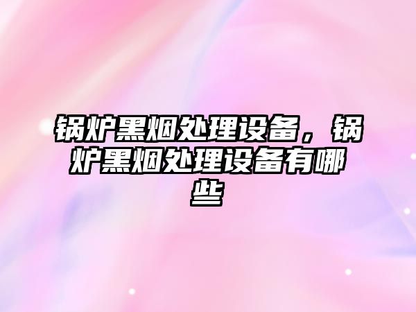 鍋爐黑煙處理設(shè)備，鍋爐黑煙處理設(shè)備有哪些