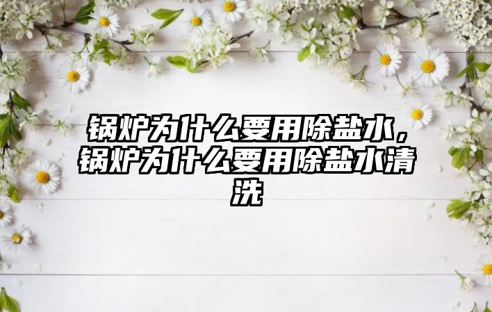 鍋爐為什么要用除鹽水，鍋爐為什么要用除鹽水清洗