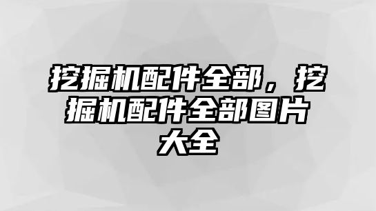 挖掘機配件全部，挖掘機配件全部圖片大全