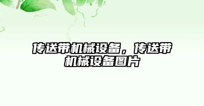 傳送帶機械設備，傳送帶機械設備圖片