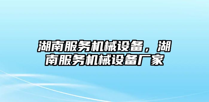 湖南服務(wù)機械設(shè)備，湖南服務(wù)機械設(shè)備廠家