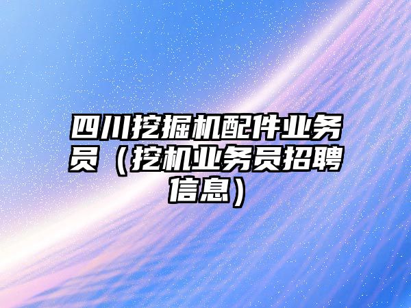 四川挖掘機配件業(yè)務員（挖機業(yè)務員招聘信息）