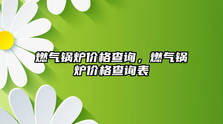 燃氣鍋爐價格查詢，燃氣鍋爐價格查詢表