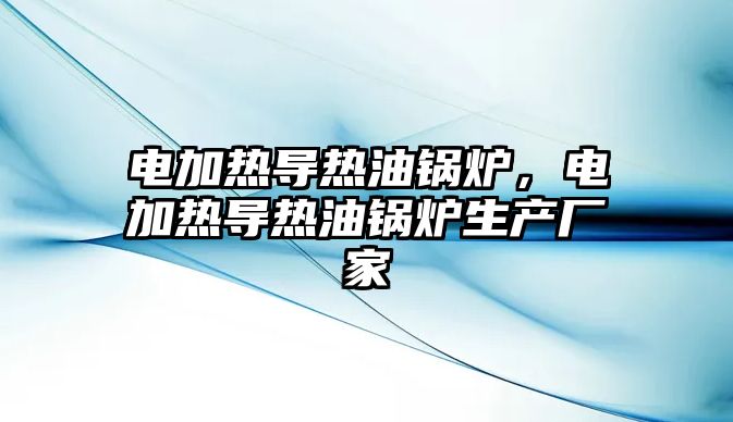 電加熱導熱油鍋爐，電加熱導熱油鍋爐生產(chǎn)廠家