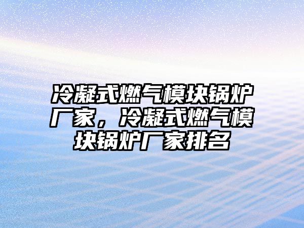 冷凝式燃?xì)饽K鍋爐廠家，冷凝式燃?xì)饽K鍋爐廠家排名