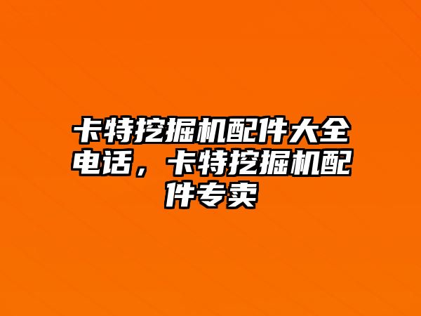 卡特挖掘機配件大全電話，卡特挖掘機配件專賣