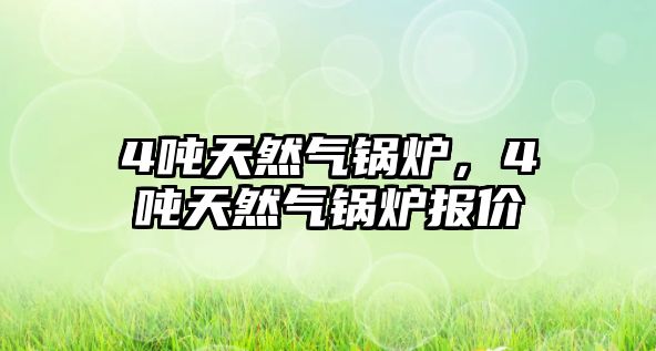 4噸天然氣鍋爐，4噸天然氣鍋爐報價