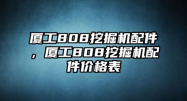 廈工808挖掘機配件，廈工808挖掘機配件價格表