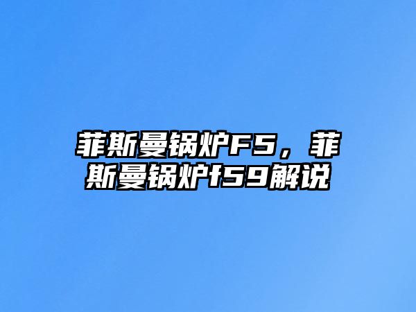 菲斯曼鍋爐F5，菲斯曼鍋爐f59解說