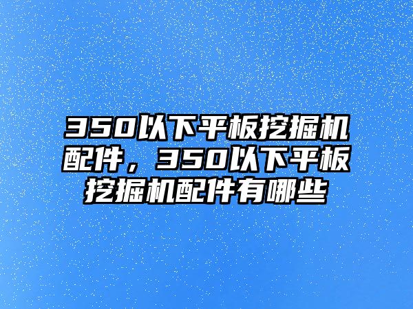 350以下平板挖掘機(jī)配件，350以下平板挖掘機(jī)配件有哪些