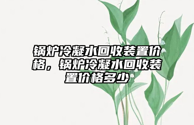 鍋爐冷凝水回收裝置價(jià)格，鍋爐冷凝水回收裝置價(jià)格多少