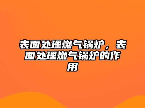 表面處理燃?xì)忮仩t，表面處理燃?xì)忮仩t的作用