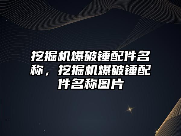 挖掘機爆破錘配件名稱，挖掘機爆破錘配件名稱圖片