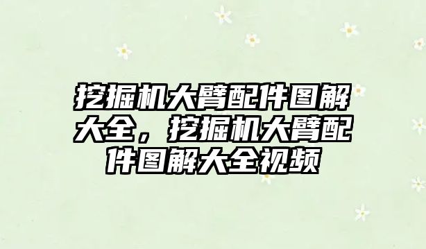 挖掘機大臂配件圖解大全，挖掘機大臂配件圖解大全視頻