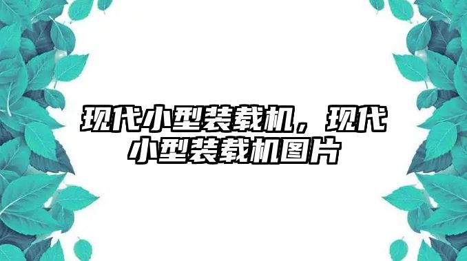 現(xiàn)代小型裝載機，現(xiàn)代小型裝載機圖片