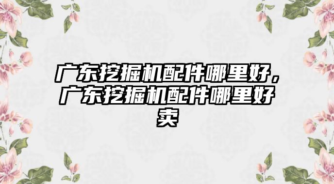 廣東挖掘機(jī)配件哪里好，廣東挖掘機(jī)配件哪里好賣