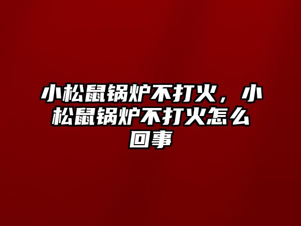 小松鼠鍋爐不打火，小松鼠鍋爐不打火怎么回事