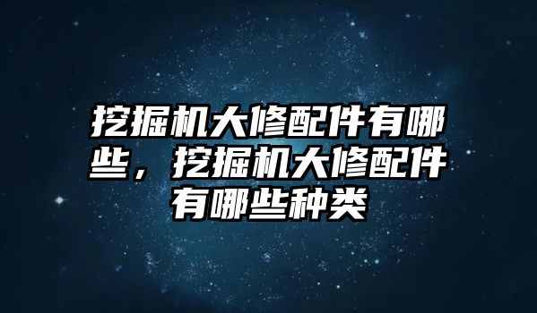 挖掘機大修配件有哪些，挖掘機大修配件有哪些種類