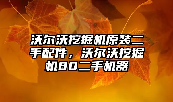 沃爾沃挖掘機原裝二手配件，沃爾沃挖掘機80二手機器