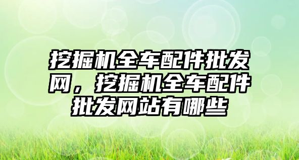 挖掘機全車配件批發(fā)網(wǎng)，挖掘機全車配件批發(fā)網(wǎng)站有哪些