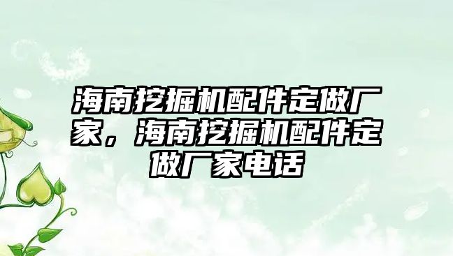 海南挖掘機(jī)配件定做廠家，海南挖掘機(jī)配件定做廠家電話