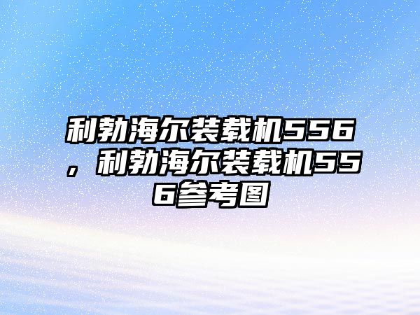 利勃海爾裝載機(jī)556，利勃海爾裝載機(jī)556參考圖