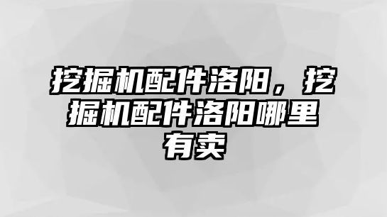 挖掘機(jī)配件洛陽，挖掘機(jī)配件洛陽哪里有賣