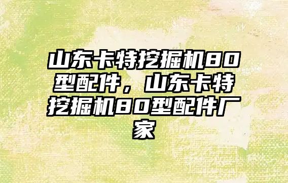 山東卡特挖掘機80型配件，山東卡特挖掘機80型配件廠家