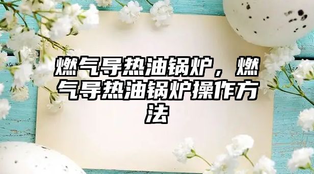 燃氣導熱油鍋爐，燃氣導熱油鍋爐操作方法