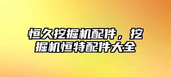 恒久挖掘機配件，挖掘機恒特配件大全