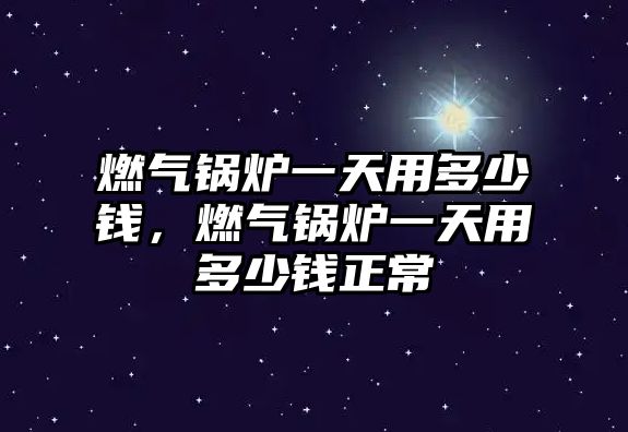 燃?xì)忮仩t一天用多少錢，燃?xì)忮仩t一天用多少錢正常