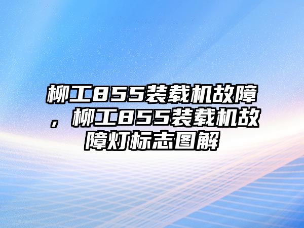 柳工855裝載機(jī)故障，柳工855裝載機(jī)故障燈標(biāo)志圖解