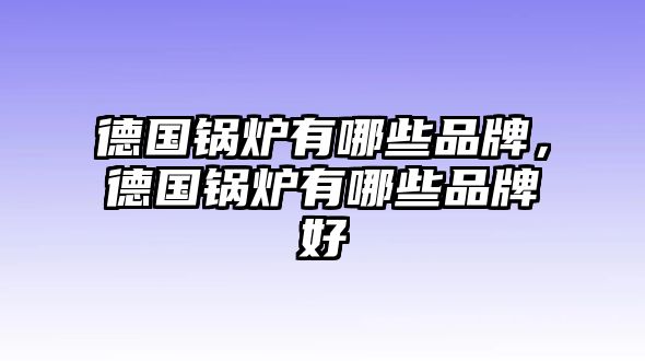 德國鍋爐有哪些品牌，德國鍋爐有哪些品牌好